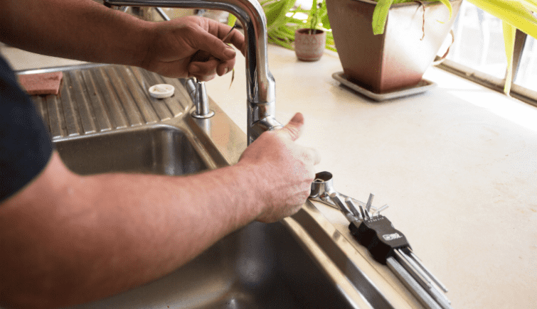Fixing a faucet